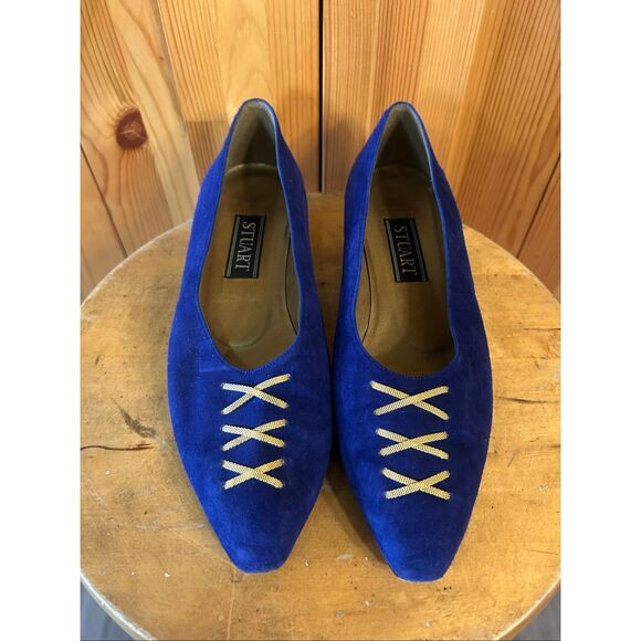 STUART WEITZMAN SUEDE PUMP ROYAL BLUE Size 8B - Picture 2 of 8